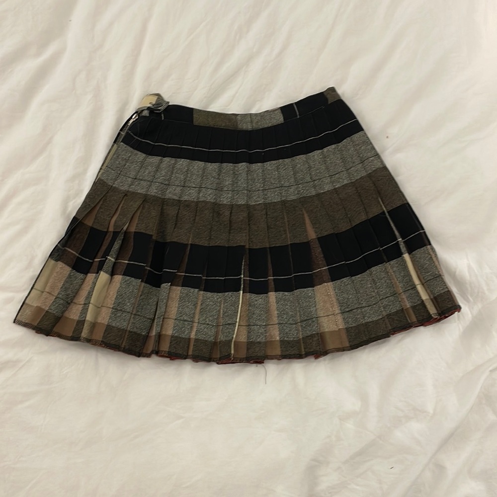 Vintage pleated wool skirt